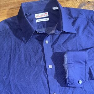 Ted Baker Endurance Shirt Men's Large Purple Superfine Cotton Long Sleeve Preppy